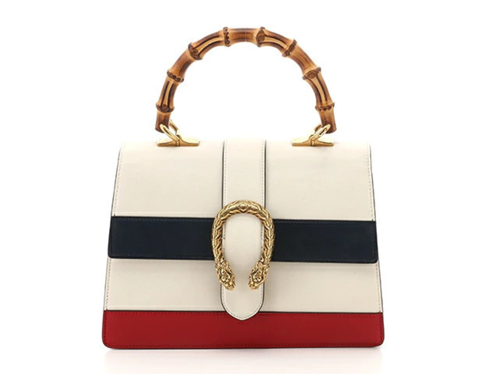Gucci 2way Shoulder Bag White Navy Blue Red